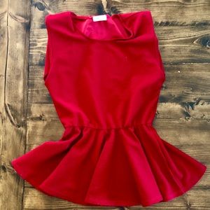 • Peplum Red Top •